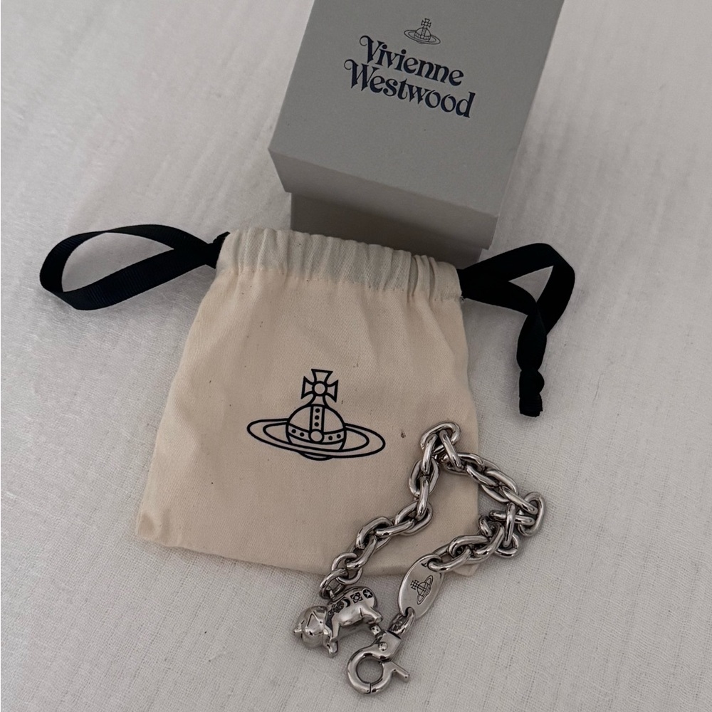 Vivienne Westwood Silver Chain Bracelet Juanita Pig